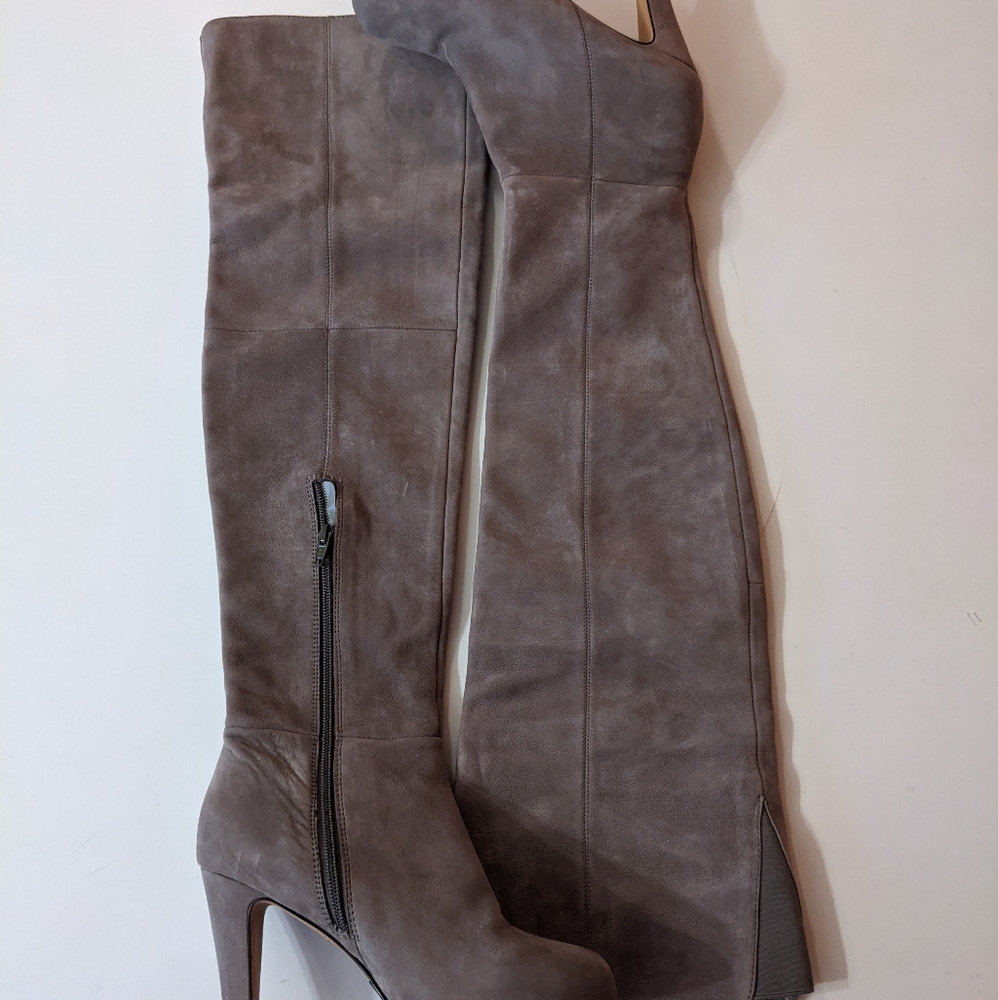 Aldo over the knee gray suede boots
